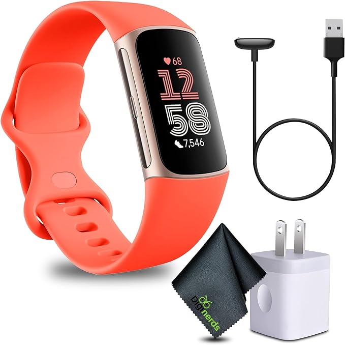 Fitbit Charge 6 Fitness Tracker Smartwatch with Heart Rate, GPS, Health Tools - Fit Bit Smart Watch for Men and Women, Gol...
