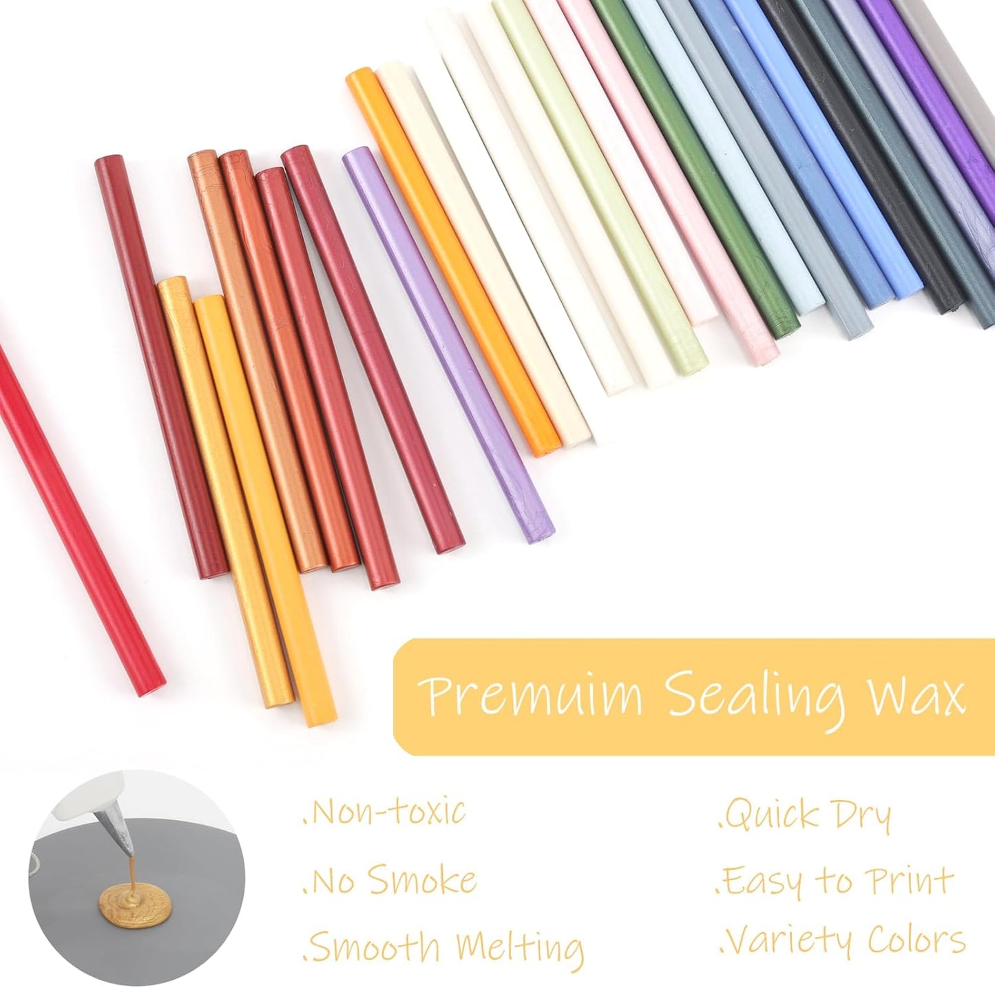 52pcs Pearl White Sealing Wax Sticks for Glue Gun, Seal Stamp, Envelope Letter, Wedding Invitation Craft Adhesive - Mini Size, Great Gift Ideas