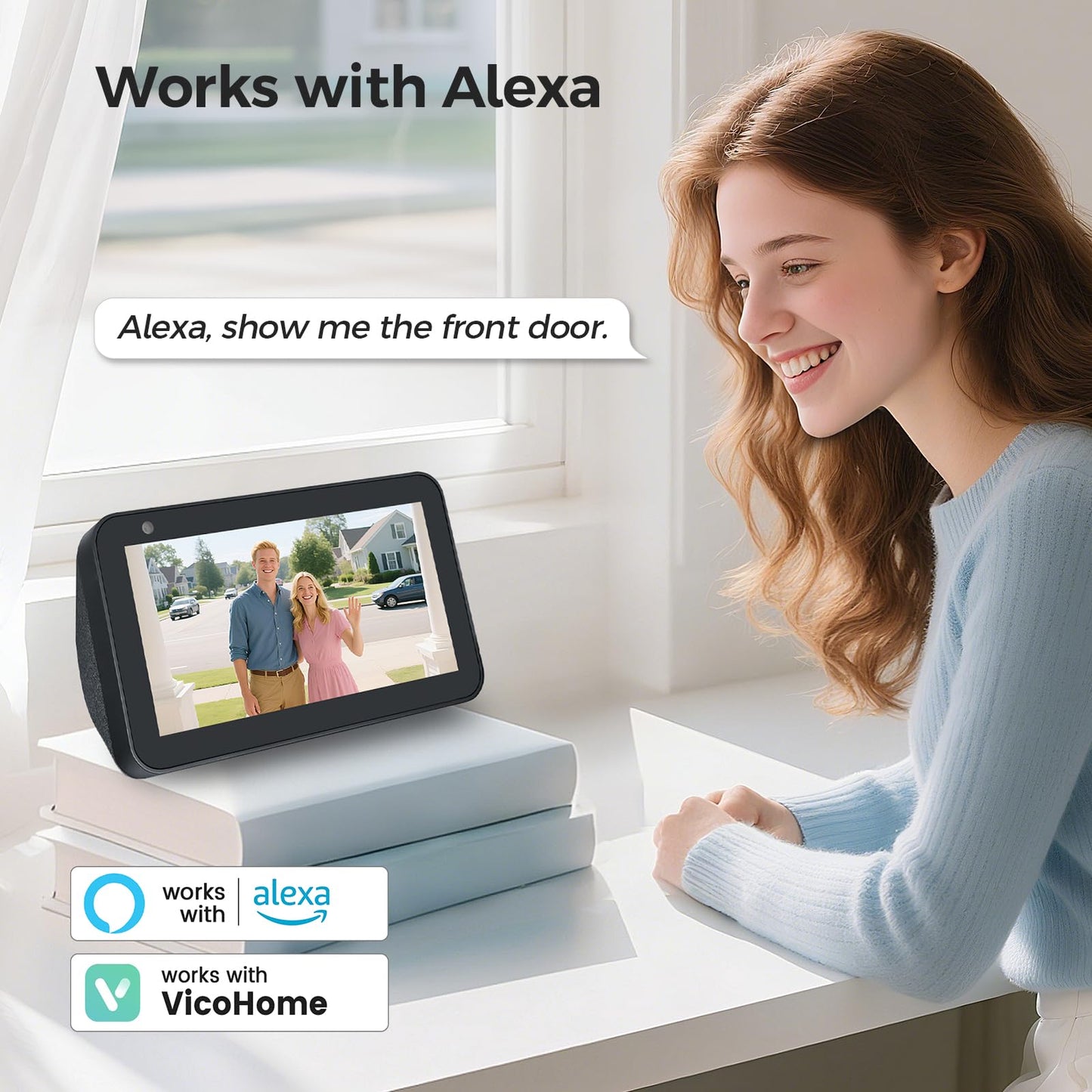 Belleye DB4 2K Battery Video Doorbell, Smart Wireless Doorbell Camera with Ring Chime, Live View with Two-Way Talk, AI Detection and Real-Time Notification, Compatible with Alexa and Vicohome