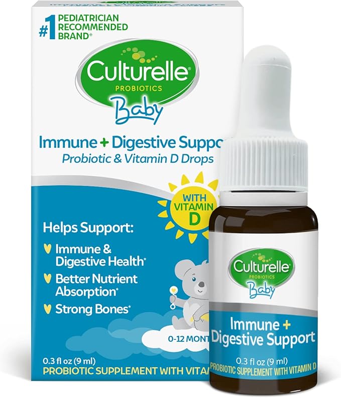 Culturelle Baby & Kids Probiotics with Vitamin D, Digestive & Immune Support for Infants, Newborns & Children