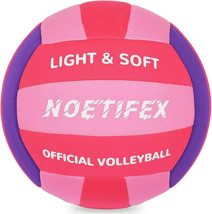 Noetifex Soft Volleyball-Super Soft Fabric Light Volleyball for Indoor Practice Safe and Quiet Kids Youth Beginners House ...