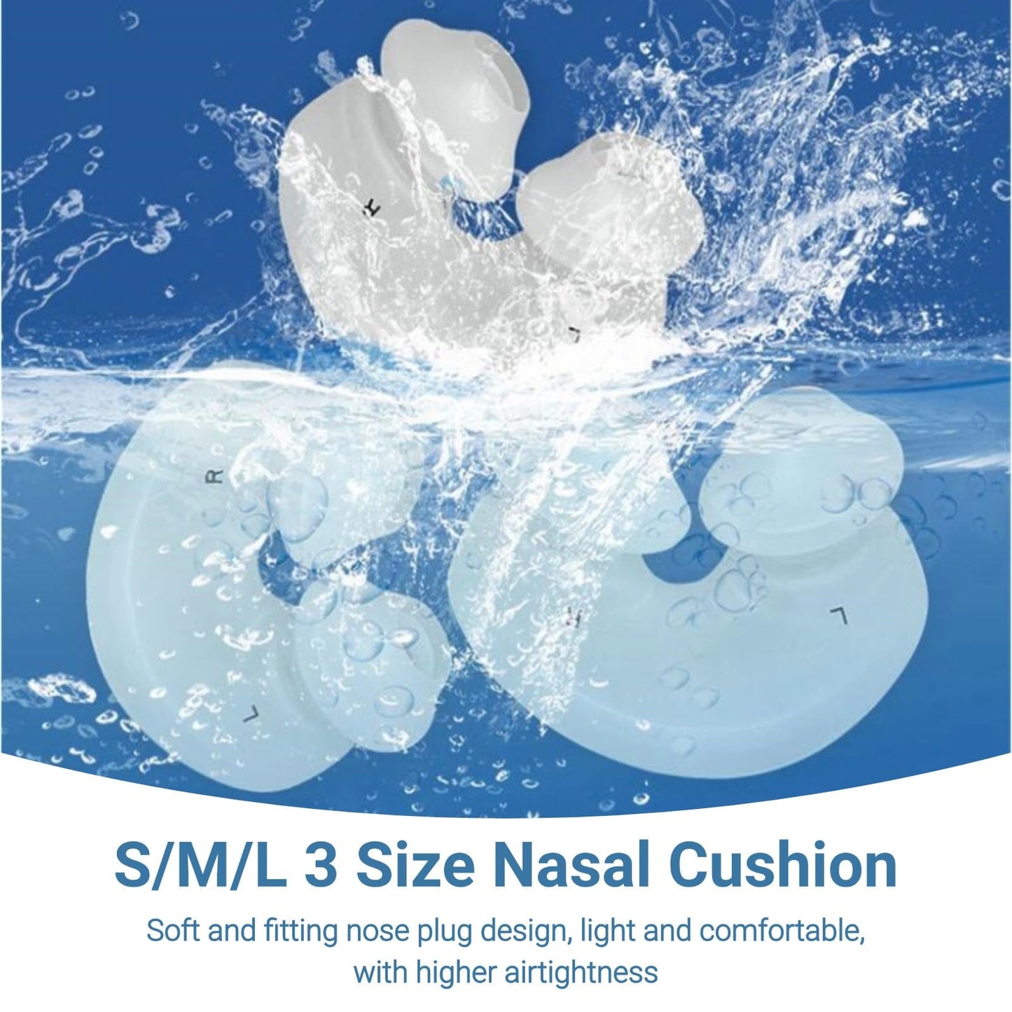 Nasal Pillow Assembly Kit for P10, Under Nose Pillow Supplies Includes Headgear, Tube and 3 Size Nose Pads
