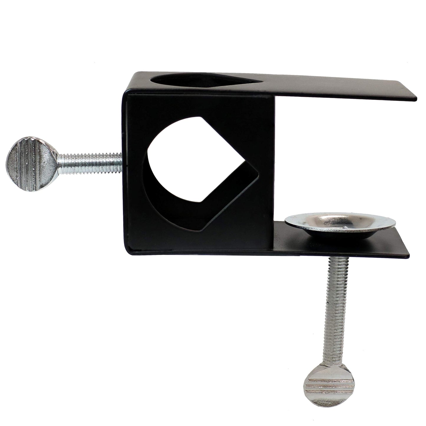 Sunnydaze Outdoor Torch Mount Holder, Black Steel Deck Clamp - 4 X 1.75 X 2.25, Model Wko-172