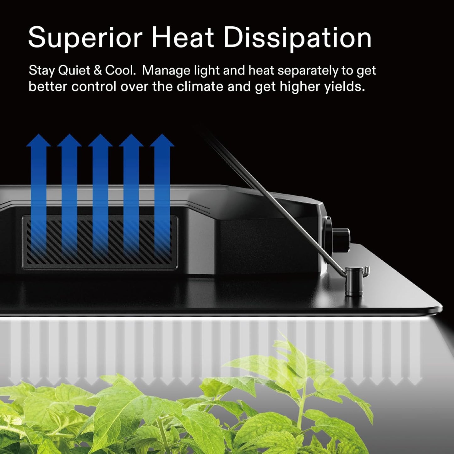 VIVOSUN GIY 4x2 Grow Tent Complete System, 4 x 2 ft. Grow Tent Kit Complete with VS1000 Led Grow Light, 4 Inch 203 CFM Inline Fan, Carbon Filter and 8 ft. Ducting Combo, 48" x 24" x 60"