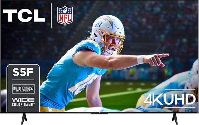 TCL 75-Inch Class S5 UHD 4K LED Smart TV with Fire TV (75S551F, 2024 Model), Dolby Vision and Atmos, HDR PRO+, Alexa Buil...