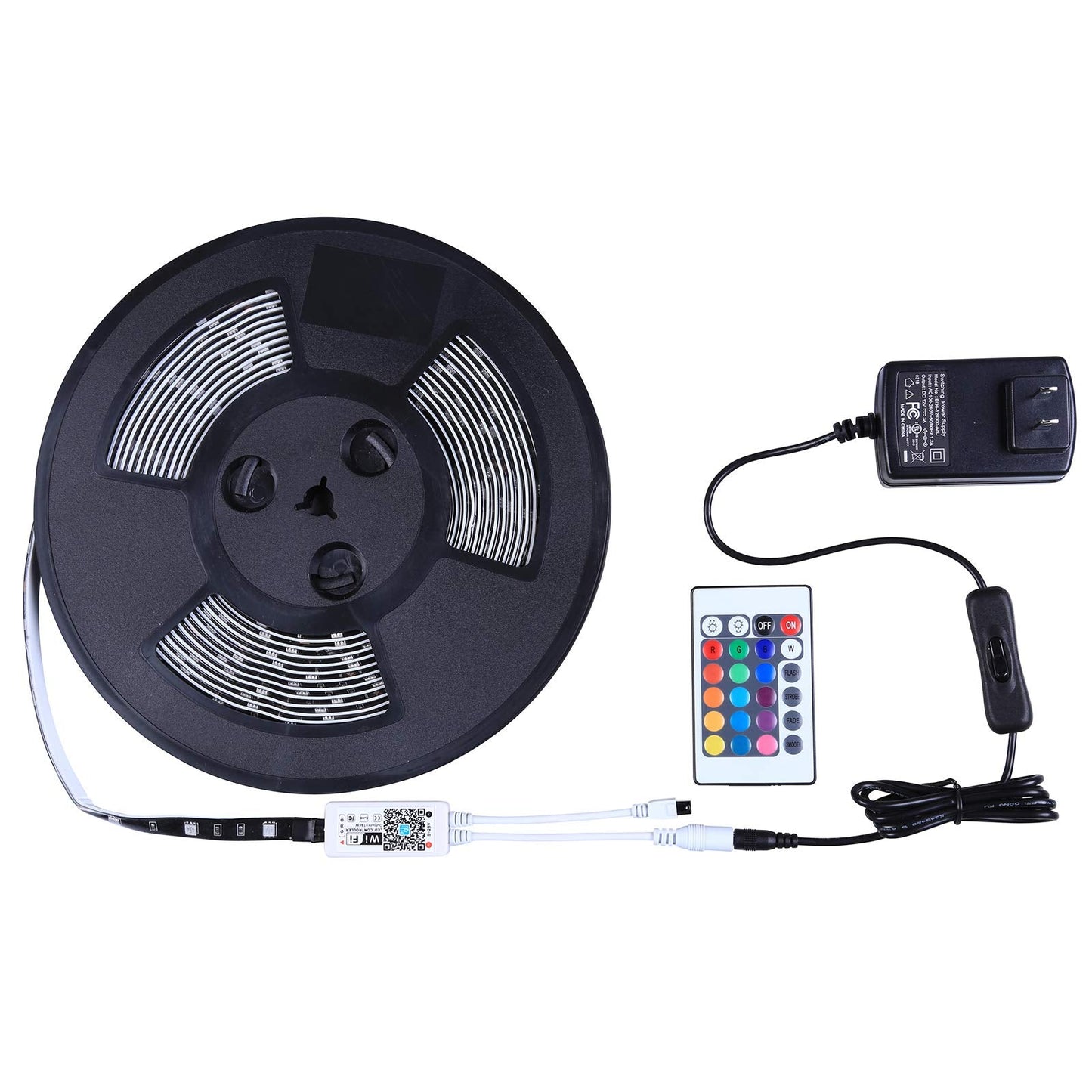 Miheal Wifi Led Light Strip Kit, 32.8Ft 300 Leds, Waterproof Ip65, Compatible With Android/Ios, Model Zj-Bwcg-Rgb-R24B1
