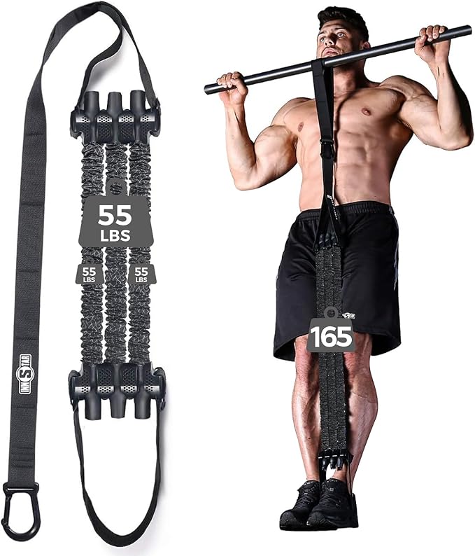 Innstar Pull Up Assistance Bands, Heavy Duty Resistance Band for Pull Up Bar, Adjustable Weight/Size with Fabric Feet/Knee...