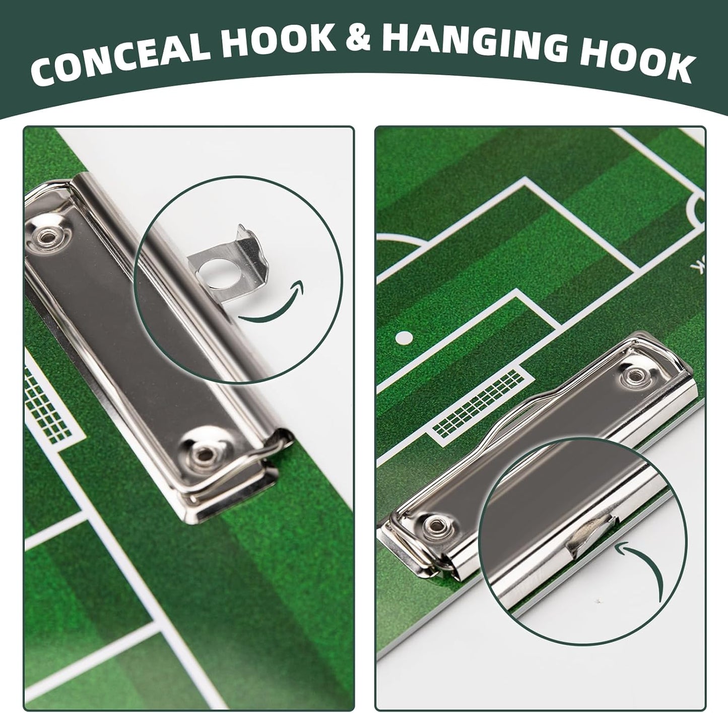WISYOK Double-Sided Soccer Coaching Clipboard, Premium Dry Erase Tactical Board for Coaches, Ideal Coach Gift