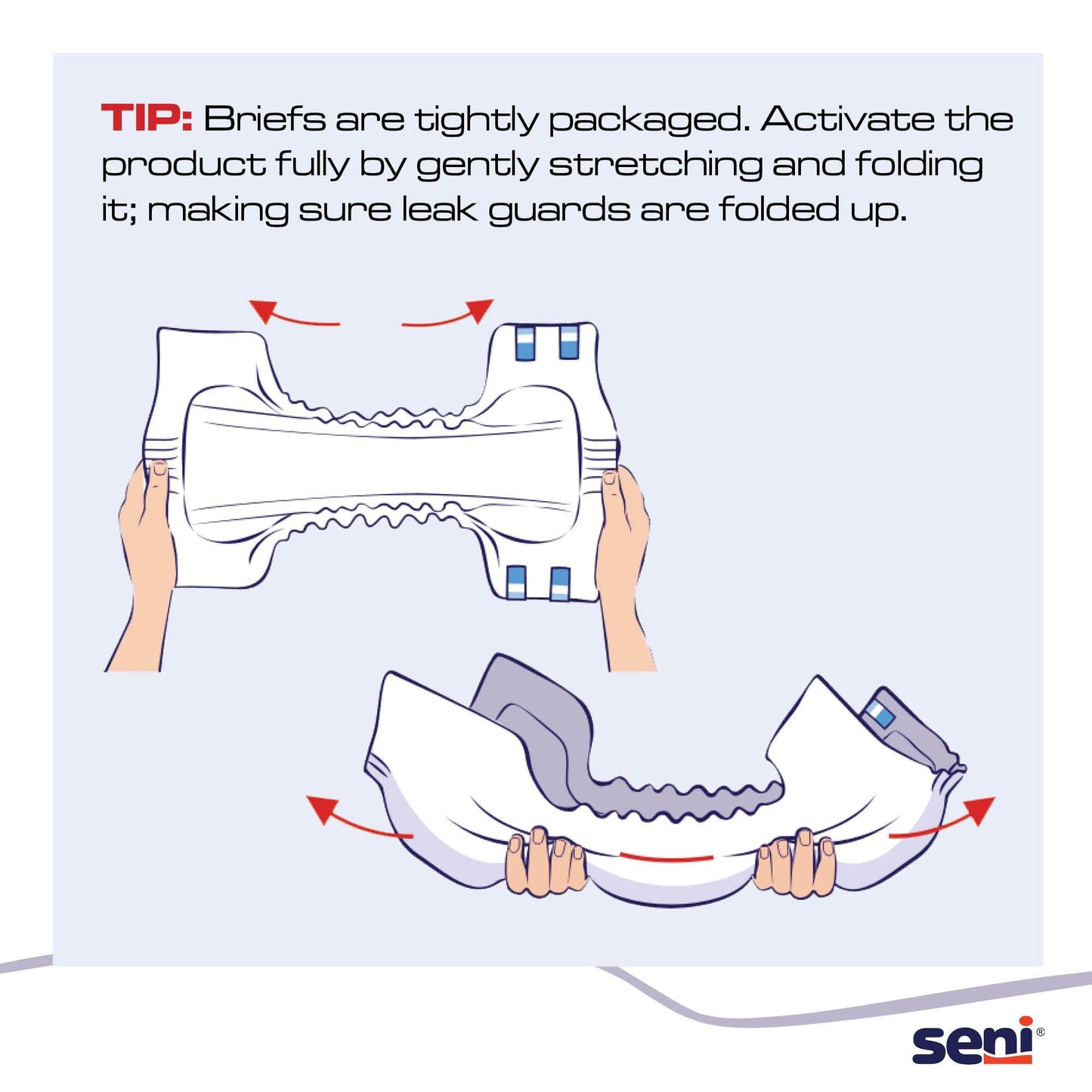 Seni Super Plus Unisex Adult Incontinence Briefs with tabs, Size XL (55"-67"), 75 Count (3 Packs of 25), Heavy to Severe Absorbency, Disposable Overnight Brief for Men & Women