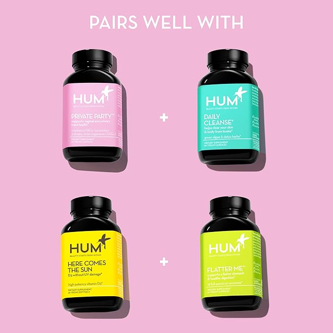 HUM Private Party - Vaginal Probiotics for Women's Health, pH Balance Supplement, and Urinary Tract Support with Cranberry & Lactobacillus Blend | Cranberry Pills, (90 Capsules)