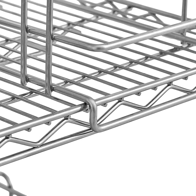 Commercial 24" x 36" Chrome Wire Shelf Kit with 8 Wire Can Racks (28W-673)