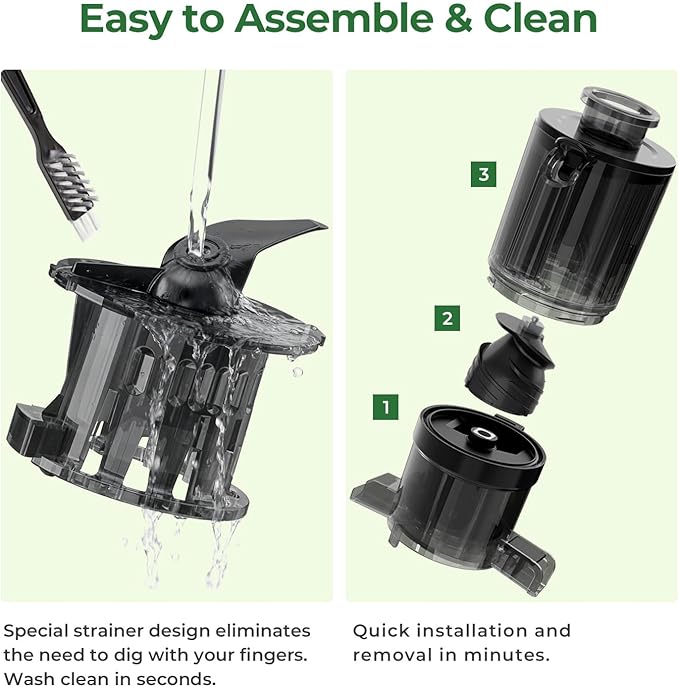 Cold Press Juicer Machine, 4.4" Wide Feed Chute, Slow Masticating Juicer for Whole Vegetables & Fruits, Easy to Clean & Assemble, Dishwasher Safe, High Juice Yield, Digital Color Control Panel