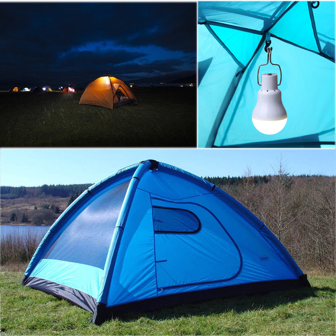 ABZXT Solar Powered LED Bulb Lights with Remote Control, 350LM, Pack of 2, Plastic, Model SPBR121