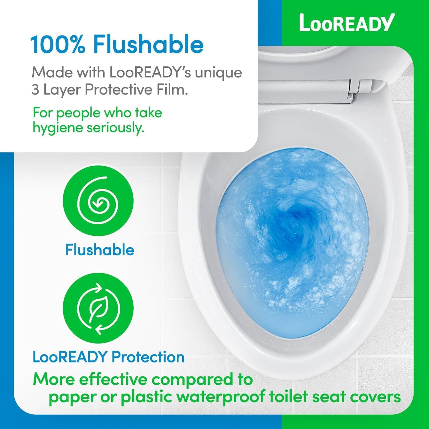 Toilet Seat Covers Disposable Flushable - Extra Thick & Large (18x22") - Individually Wrapped Toilet Seat Cover for Travel & Public Bathroom - Premium Quality, Convenient, and Hygienic (30 Pack)