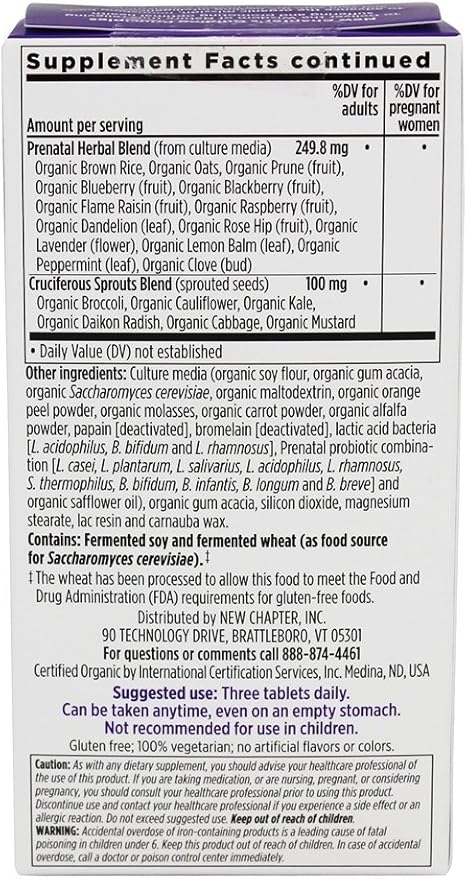 New Chapter Perfect Prenatal 96 tabs ( Multi-Pack)
