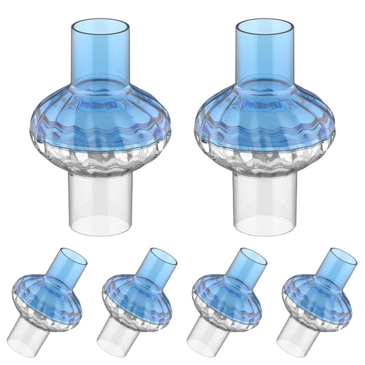 6PCs CPAP Filters for CPAP & BiPAP, Redesigned Inline Filters Without Airflow Resistance, Improved Filtration Efficency Providing Cleaner Airflow, Compatible with Most CPAP Tubing & Machines