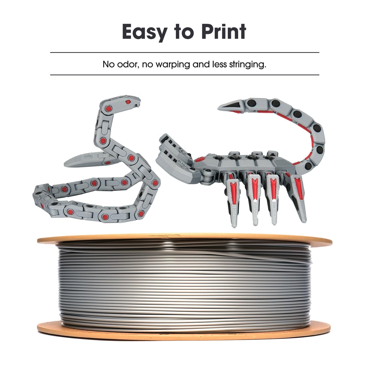 eSUN PLA Basic Filament 1.75mm, 3D Printer Filament High Speed PLA for Fast Printing, 1KG Spool (2.2 LBS) 3D Printing Filament for High Speed 3D Printers, Pink