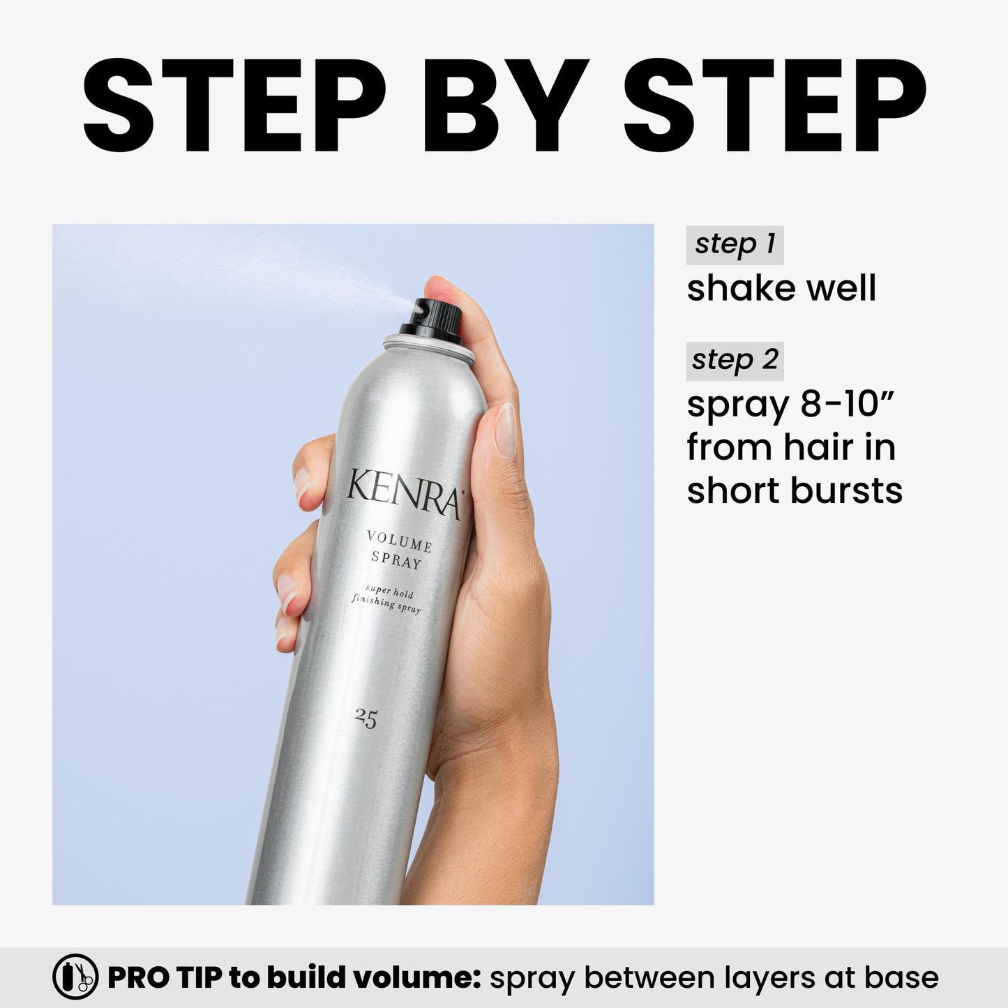 Kenra Professional Volume Spray 25 50% | Super Hold Finishing & Styling Hairspray | Flake-free & Fast-drying | Wind & Humidity R