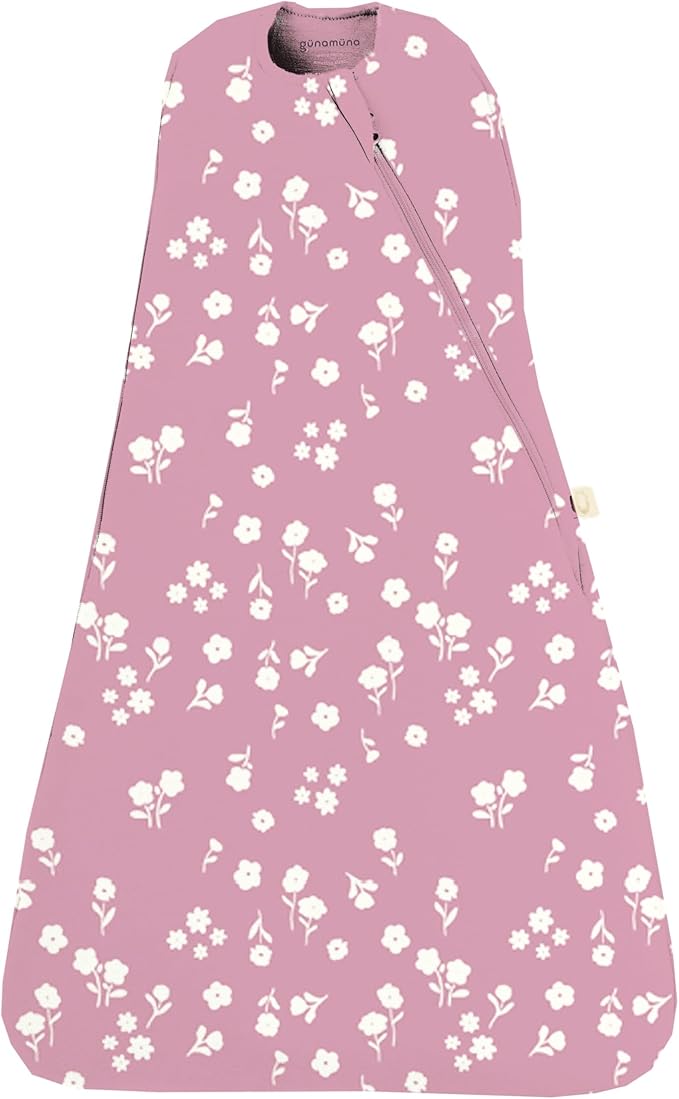 GUNAMUNA Swaddle Wrap for Newborns – Arms In or Out, Easy Diaper Changes with WONDERZiP, Soft Sleep Sack, 1.0 TOG