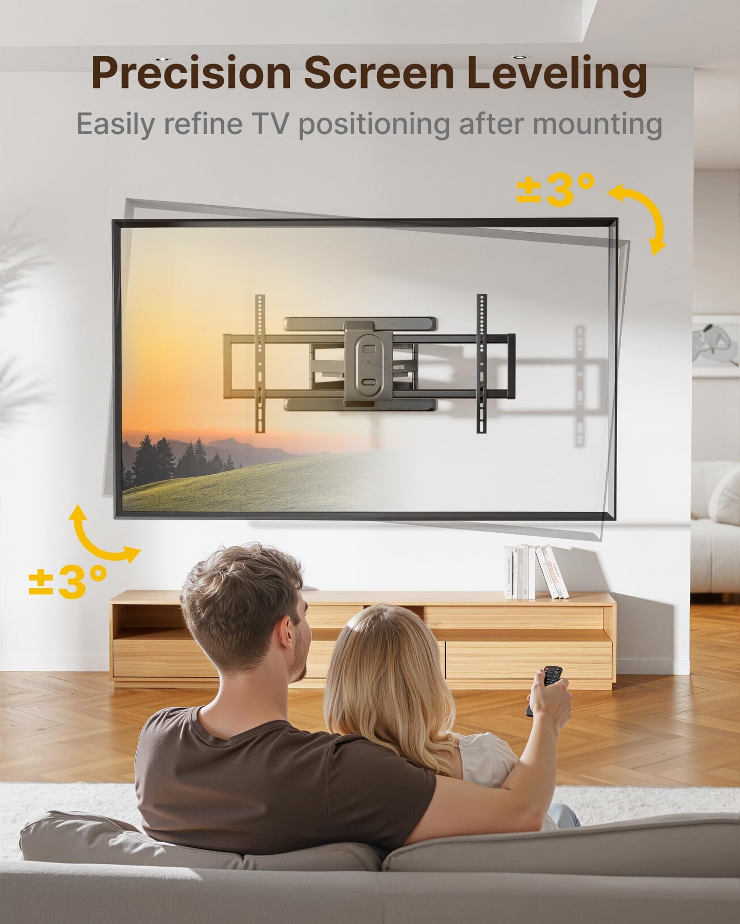 monTEK Full Motion TV Wall Mount for 43"–95" TVs, Pre-Assembled & up to150lbs, Heavy Duty TV Mount Bracket with Tool-Free Tilt/Swivel/Extension, Max VESA 800x400, Fits 16"/18" Studs