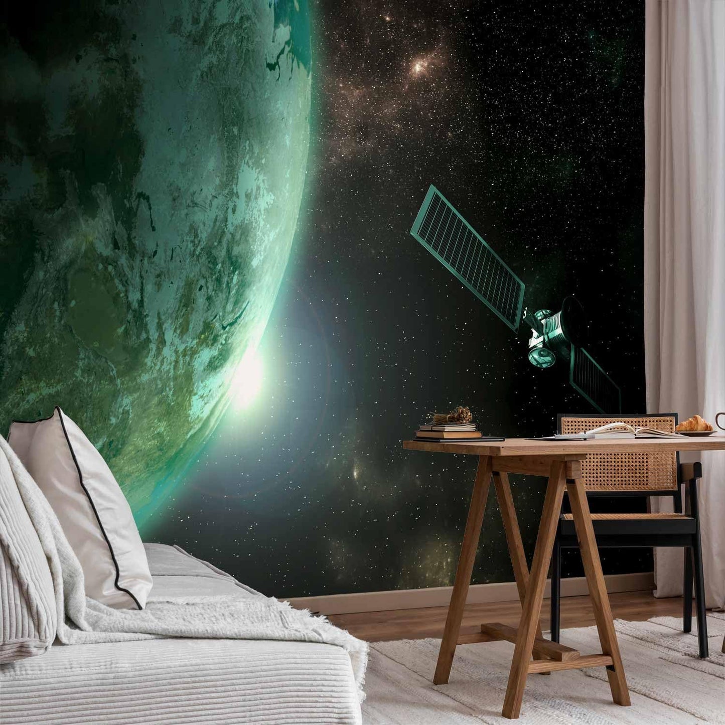 artgeist Wall Mural Cosmos Galaxy 173x124 in - Peel and Stick Self-Adhesive Wallpaper Removable Large Sticker Foil Wall Decor Print Picture Image Design n-B-0007-a-b