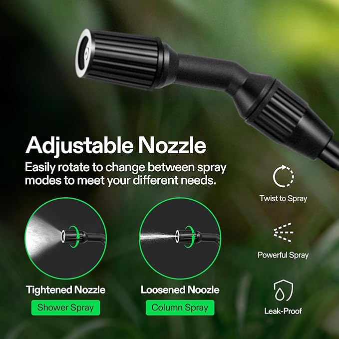VIVOSUN 2.64-Gallon Pump Pressure Sprayer, Pressurized Lawn & Garden Water Spray Bottle with Adjustable Shoulder Strap, for Plants Spraying, Garden Watering and Household Cleaning