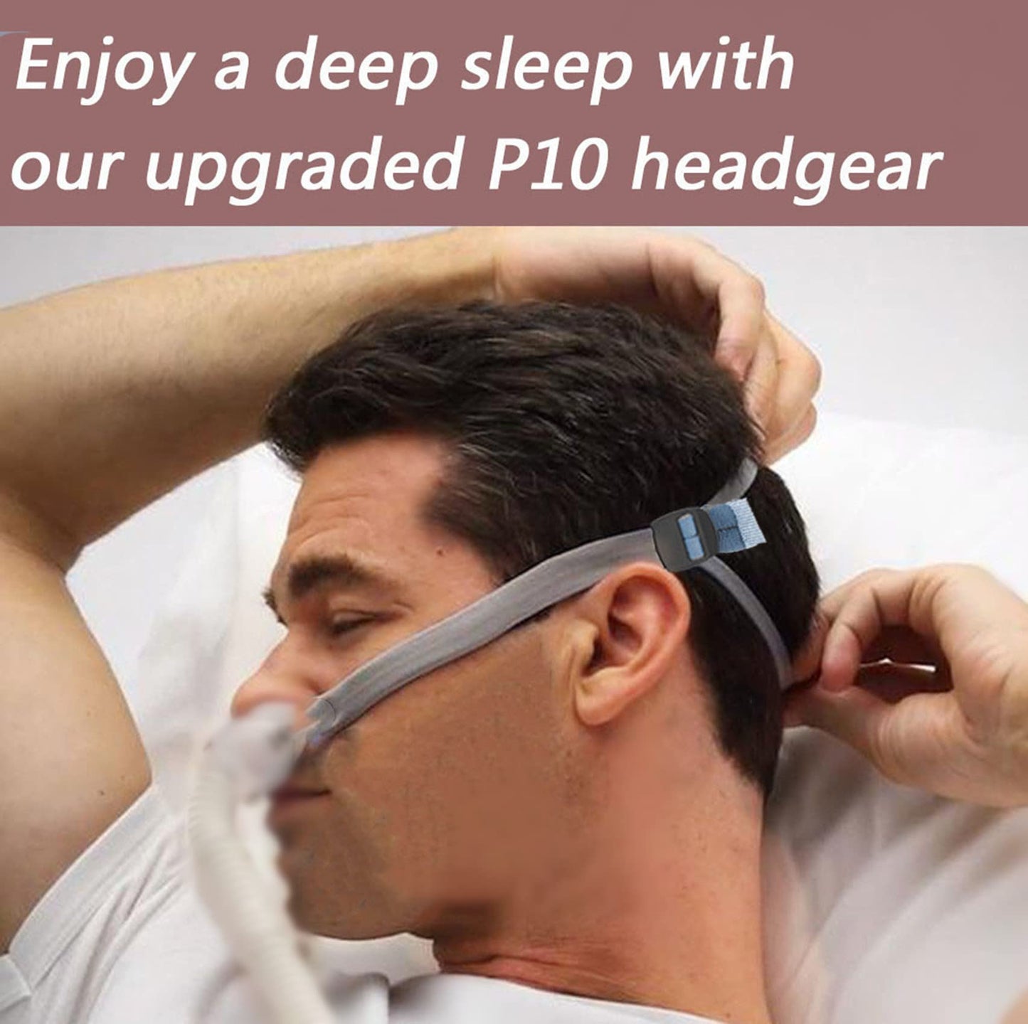 2-Pack Advanced Upgraded P10 Replacement Headgear Straps Compatible with Airfit P10/N30, Fully Adjustable Quick-fit Design Premium Soft Elastic Material