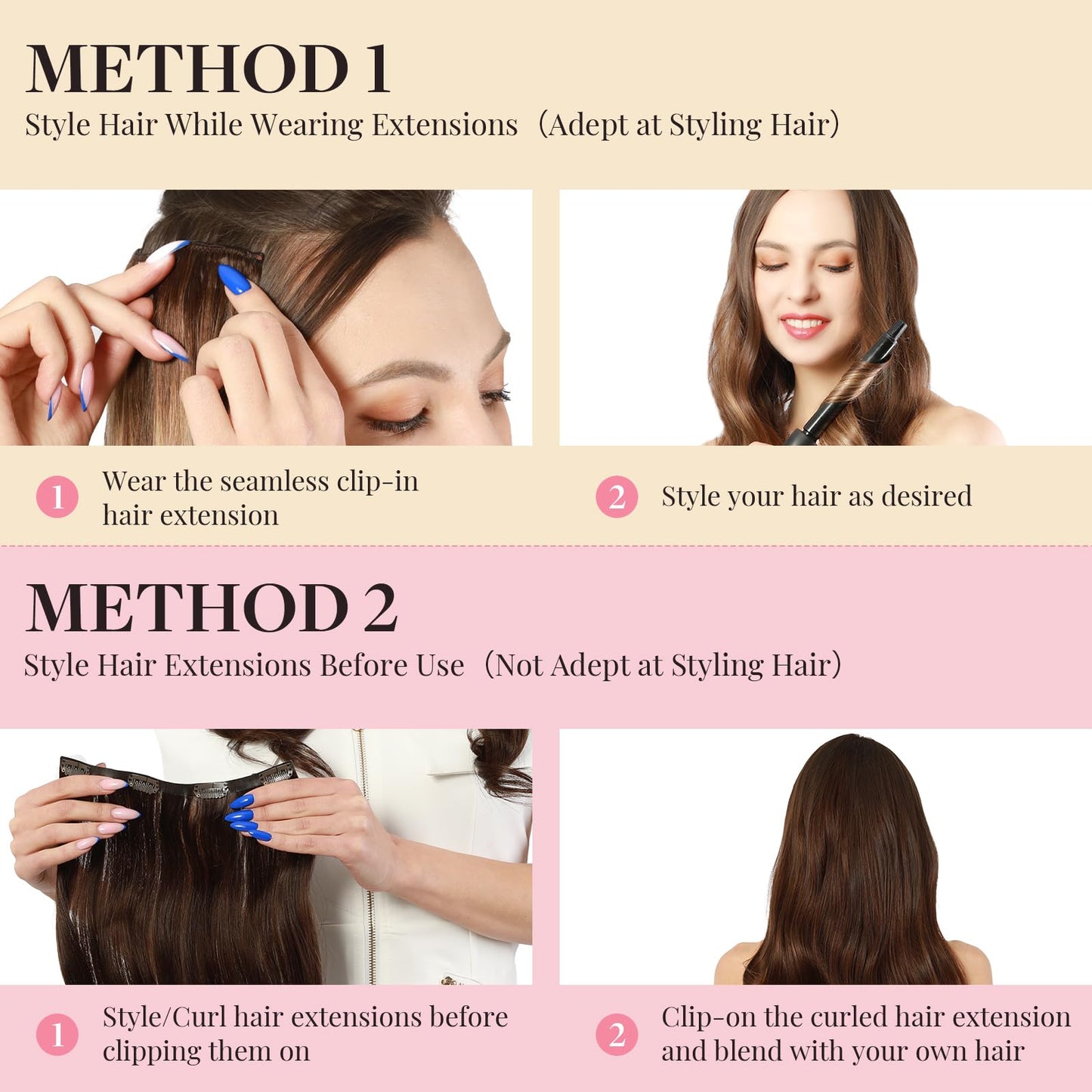 MAXITA Clip in Hair Extensions Real Human Hair - 16 Inch 110g 7pcs Dark Brown Seamless Invisible Weft Straight Natural Hair Exte