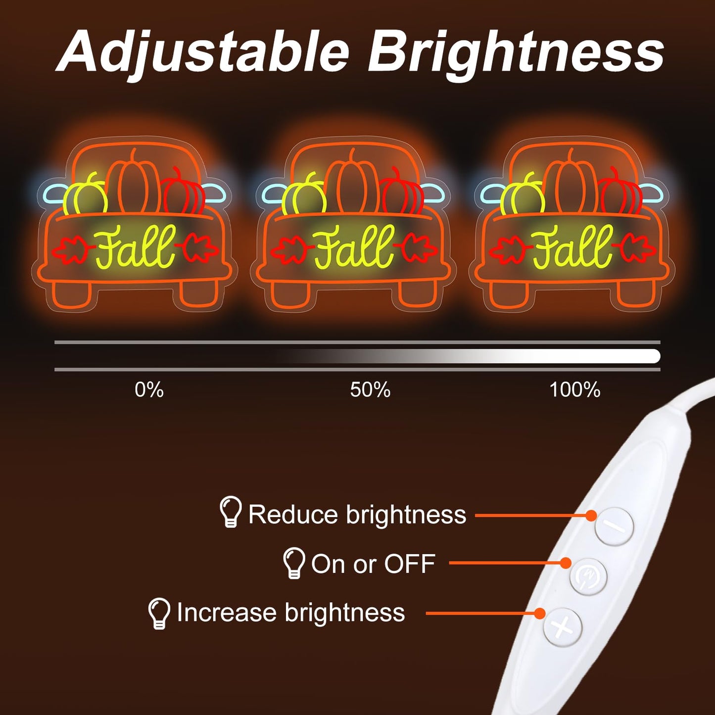 Thanksgiving Pumpkin Carriage Led Neon Sign  Fall Truck Led Light  Fall Thanksgiving Decor Led Neon Light Pumpkin Truck Neon Sign Autumn Home Farmhouse Decor 15.2X13