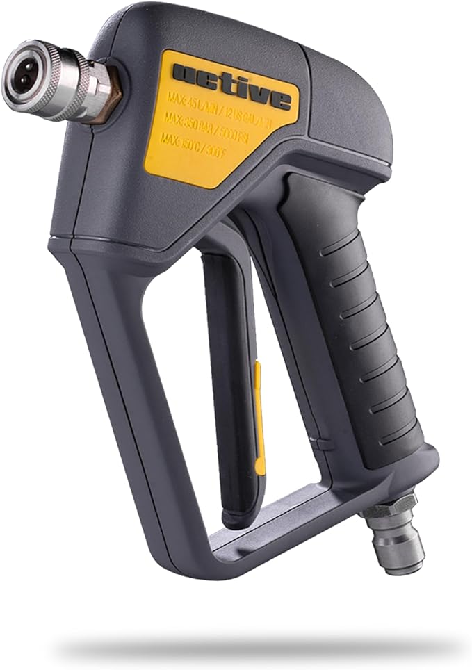 Active Swivel Pressure Washer Gun with an inbuilt 3/8” Inlet Male Swivel Plug for Pressure Washer Hose and 1/4” Female Qui...