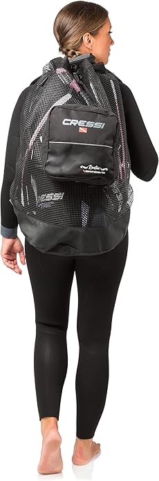 Cressi Heavy Duty Mesh Backpack 90 liters Capacity for Scuba Diving, Water Sport Gear | Roatan: designed in Italy