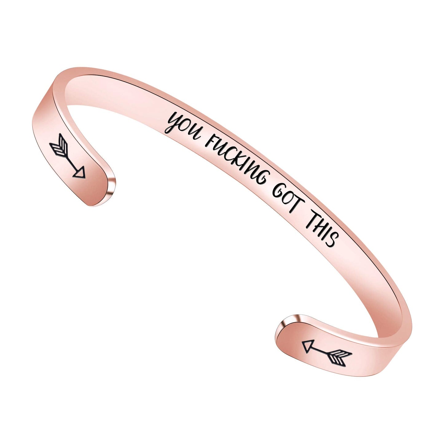 Btysun Rose Gold Bracelets for Women Birthday Gifts for Women Motivational Cuff Bangle Personalized Friend Friendship Bracelet M