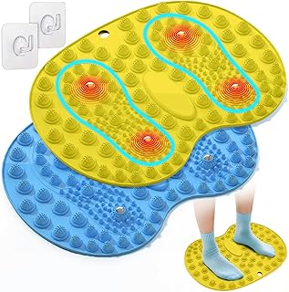 GEENOA Foot Massager Mat 2PCS, Foot Reflexology Mat with Magnetic Therapy, Under Desk Mat Acupressure Mat for Feet Relaxat...