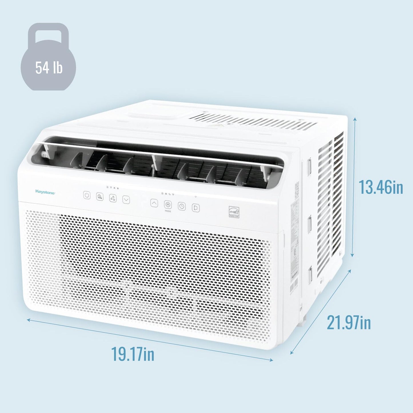 Keystone 10,000 Btu Window Mounted Inverter Air Conditioner, 115V, Energy Star Window Air Conditioner For Rooms Up To 450-Sq.Ft.