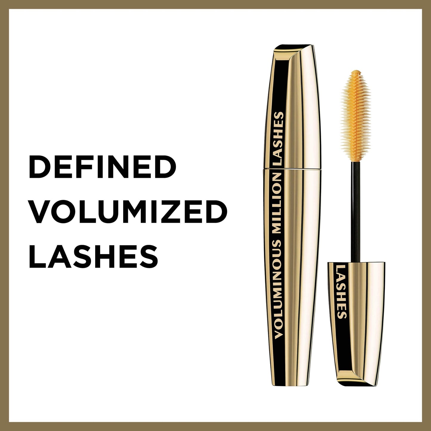 LOreal Paris Makeup Voluminous Million Lashes Mascara, Volumizing Collagen Infused Eye Makeup, Amplifying Mascara Brush, Washabl