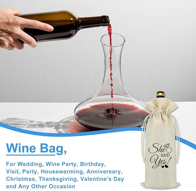Engagement Gifts for Her Wedding Wine Bag Bridal Shower Gift Bride to Be Gifts Bachelorette Party Favor Future Mrs Gift Anniversary Wedding Gifts for Girlfriends Getting Engaged Gift Wine Bottle Cover