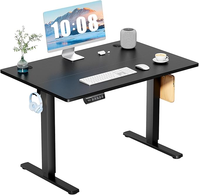 DUMOS 40 Inch Electric Standing Desk Height Adjustable, Sit to Stand Up Computer Workstations Work PC Table Home Office St...