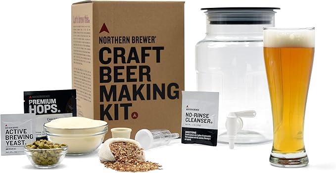 Northern Brewer - Siphonless 1 Gallon Craft Beer Making Starter Kit, Equipment and Beer Recipe Kit (Wheat)