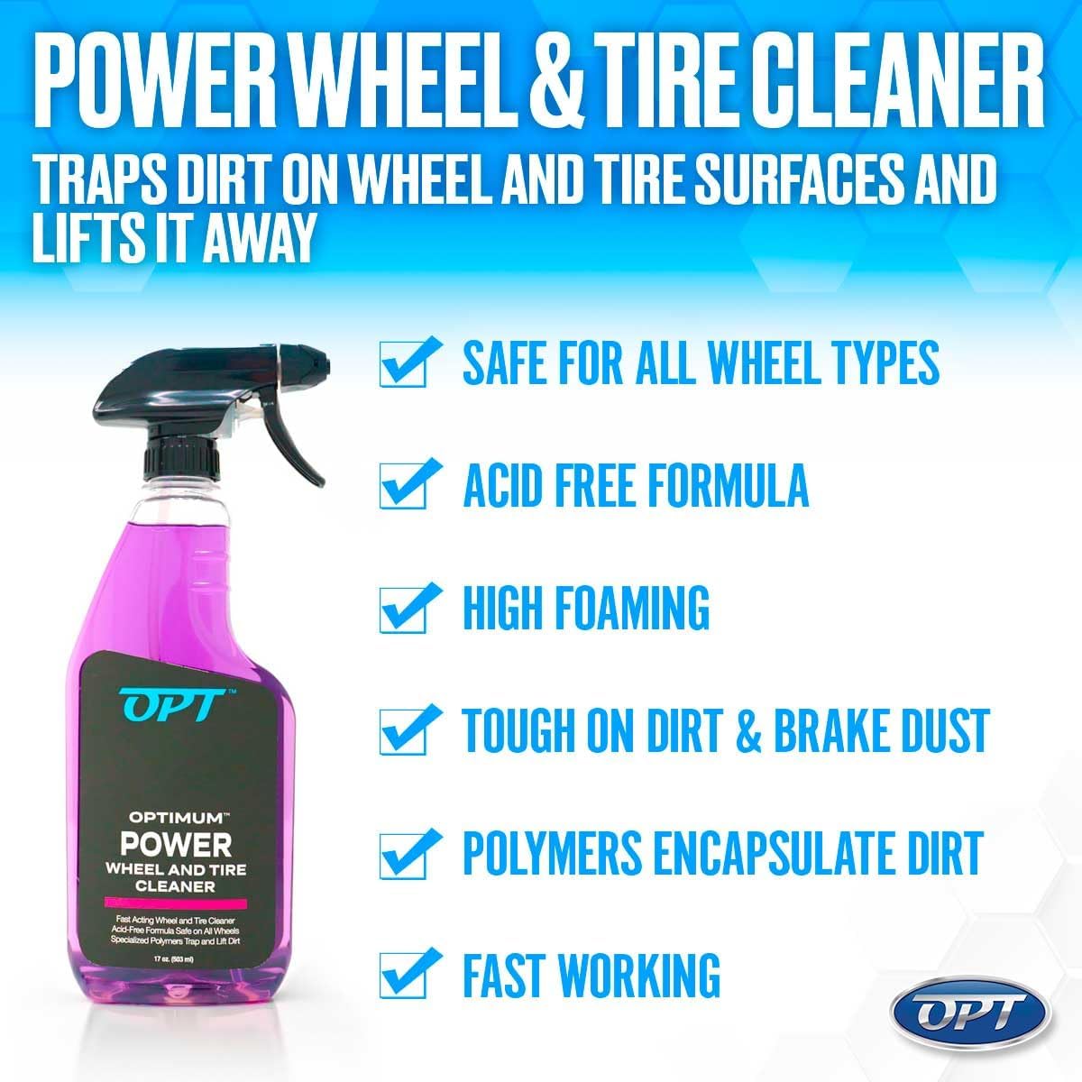 Optimum No Rinse Version 5 (32 Oz) with Power Wheel Cleaner Kit (17 Oz) Bundle - ONR Rinseless Car Wash with New 17 oz Power Wheel and Tire Cleaning Solution