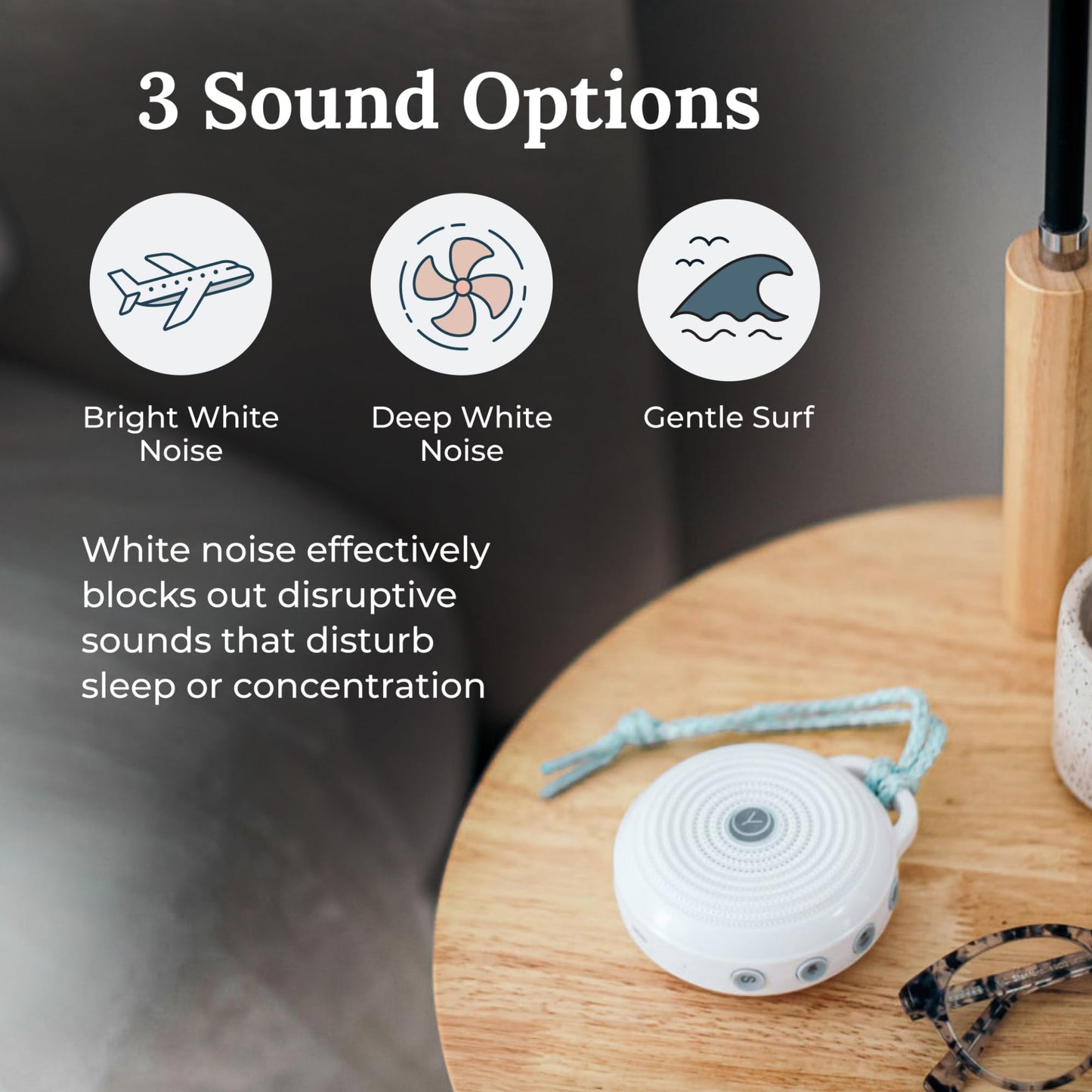 Yogasleep Rohm Portable White Noise Sound Machine (2 Pack) 3 Soothing Natural Sounds & Volume Control, Sleep Therapy for Adults & Kids, Noise Cancelling for Office Privacy & Meditation