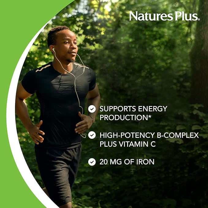 NaturesPlus Ultra-Stress with Iron, Sustained Release - 30 Vegetarian Tablets - Stress Relief Supplement with B-Complex & Vitamin C - Energy Booster, Mood Enhancer - Gluten-Free - 30 Servings