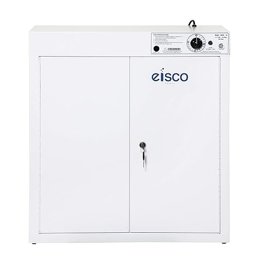 Goggle Sanitizer - UV Sanitizing Cabinet - Holds 36 Goggles - Wall Mountable - Heavy Duty CRC Steel - Eisco Labs