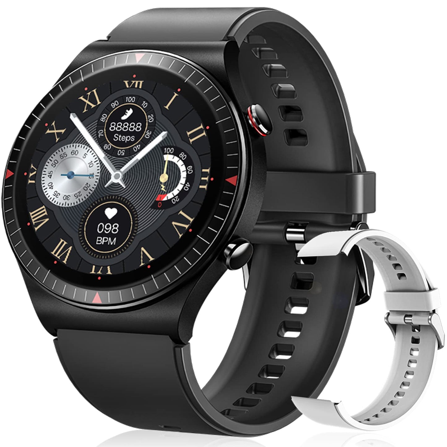 Cattle Herder Smart Watch, Bluetooth Call Fitness Watch Full Touch Screen Activity Tracker Waterproof Music Fitness Tracker For