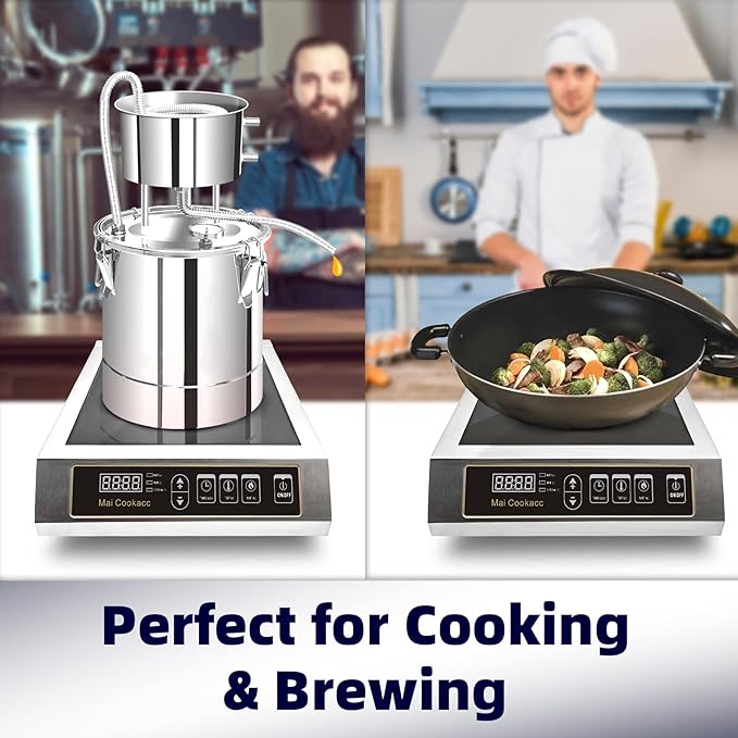 3500W Commercial Induction Cooker, Countertop Electric Induction Stove Cooktop Electric Burners1 (Black)