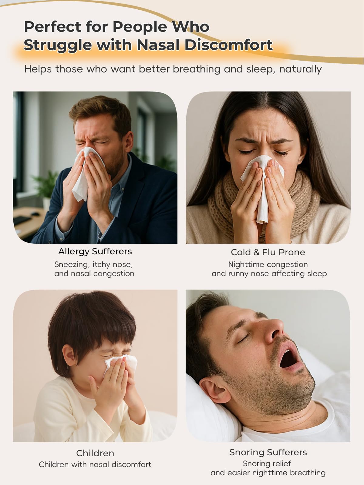 Zaybuon Allergy & Sinus Relief Blanket for Nasal Congestion, Sinus Pressure, Seasonal Allergies & Snoring – Natural Warm Therapy for Sinus Relief & Better Sleep (Gray)