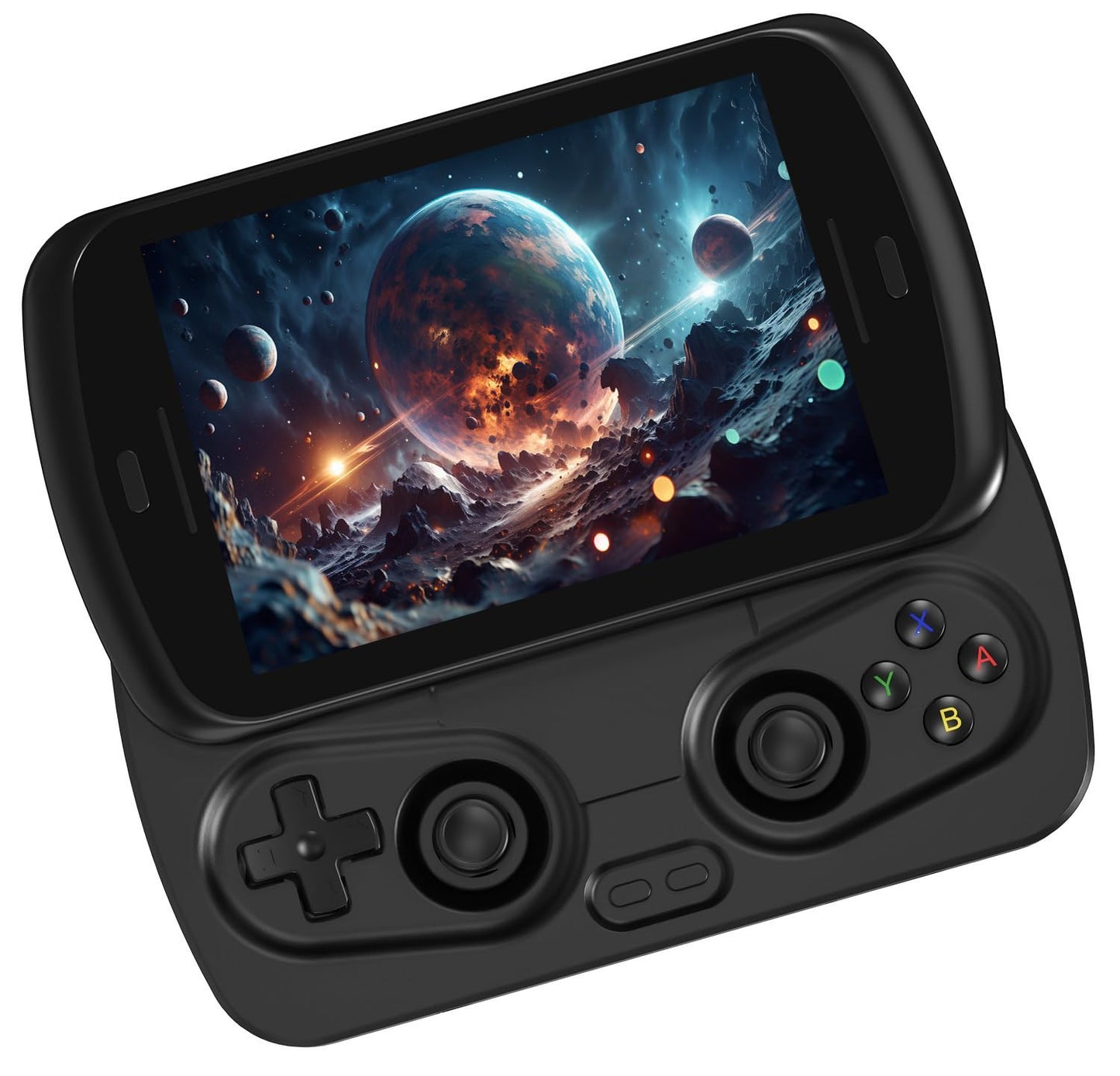 RG Slide Retro Handheld Game Console , 4.7-inch LTPS in-Cell Screen Capacitive Joystick Android 13 System Support AI Assistant 5G WiFi Bluetooth 5.0 NO Game Card(Black)