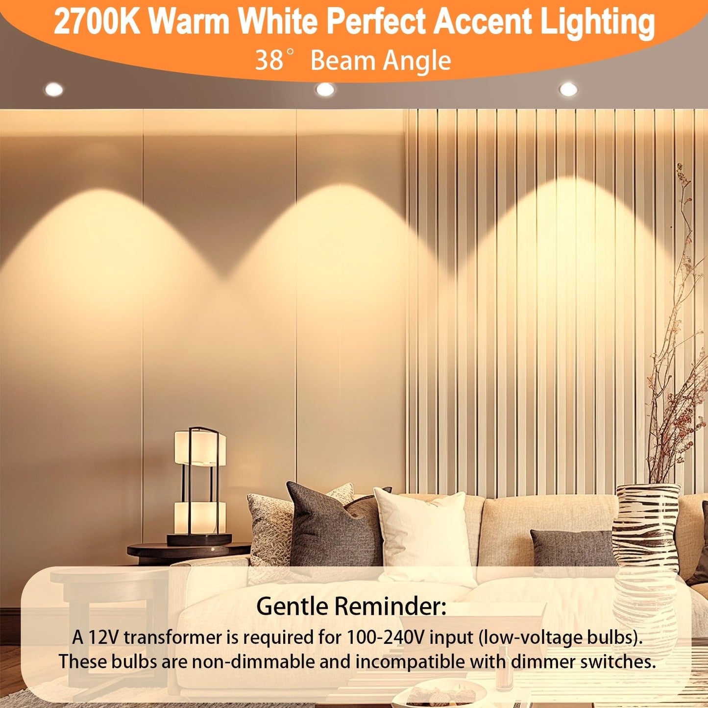 Qqlxst Mr16 Led Bulbs 50W Halogen Equivalent  2700K Warm White  5W Mr16 Gu5.3 Bi-Pin Base 12V Low Voltage Spotlight Bulb For Landscape Spotlight Track Recessed Lighting  Non-Dimmable  12-Pack