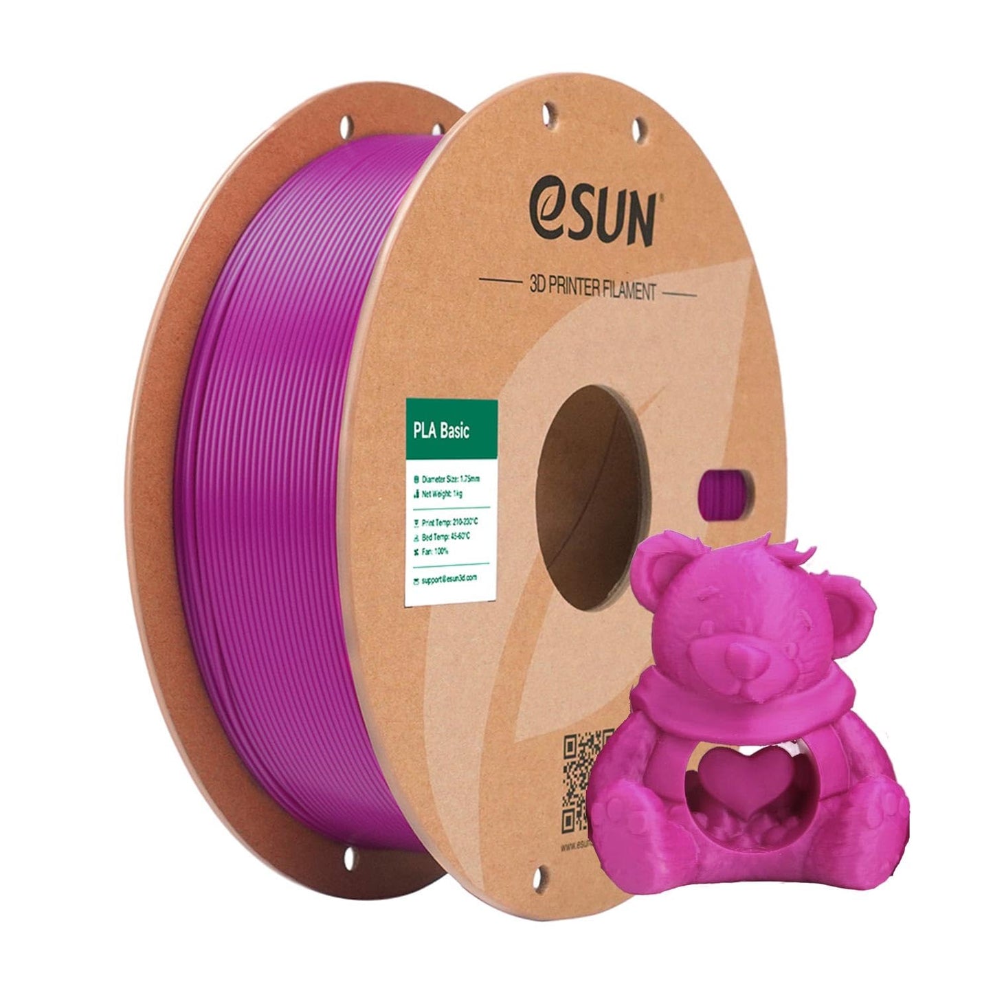 eSUN PLA Basic Filament 1.75mm, 1KG Spool (2.2 LBS) High Speed Printing 3D Printer PLA Filament,Designed for Fast Printing, Purp