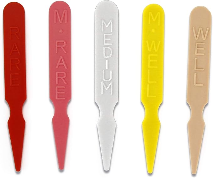 New Star Foodservice 24166 Plastic Medium Steak Markers. White (Pack of 1000)