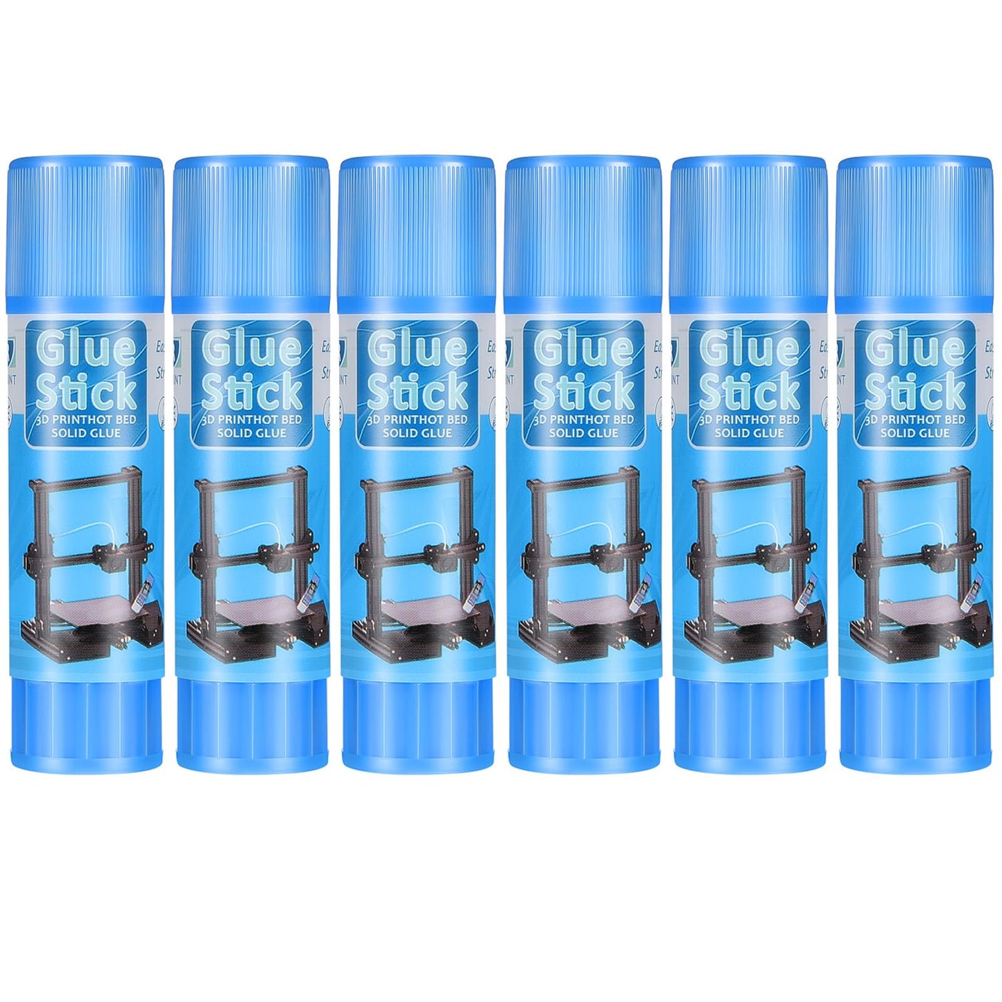 Outus 6 Pack 3D Printer Glue Sticks for Hot Bed PVP 3D Printer Adhesive Solid Glue Sticks for PLA/ABS/PETG/PC/PA/TPU Hot Bed Removing Printing Models